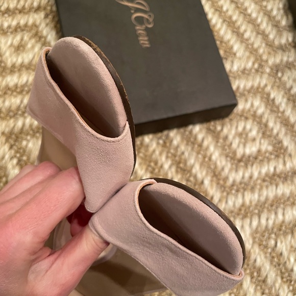 J. Crew Laila suede wedges in washed light pink - Picture 4 of 7
